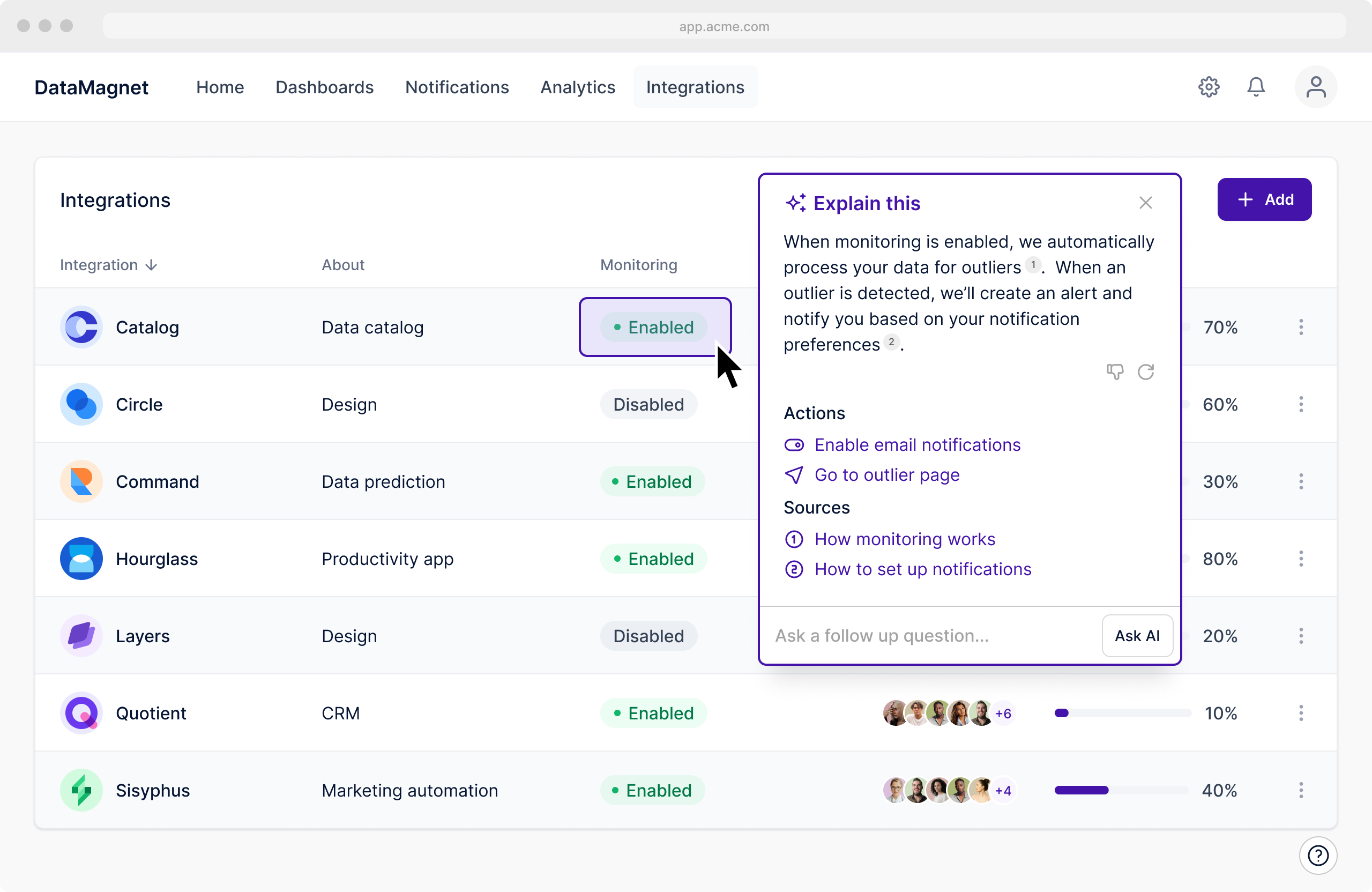 Design exploration of in-app embedded agents